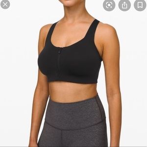 Lululemon Black Zip Front Take Power Bra NWT| 34DD